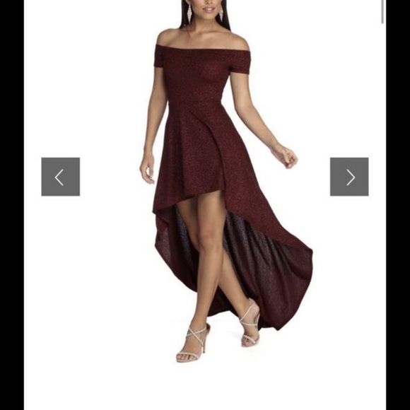 off the shoulder red dresses - Picture 1 of 4